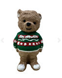  Yılbaşı Teddy Bear Taş Biblo Ayıcık 14 cm