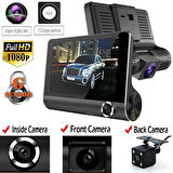 4'' Büyük Ekranlı Full HD Araç Kamerası Ön,Arka,Park Kamerası 3 Kameralı 