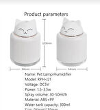 300ml Mini Hava Nemlendirici Aromaterapi Difüzör Sevimli Usb Uçucu Yağ Difüzör 3farklı Renk Gece Lambası