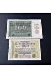 1923 Almanya 10/100 milyon Mark takım ÇT+ eski yabancı kağıt para