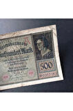 1922 Almanya Berlin 500 Mark HALİYLE eski yabancı kağıt para
