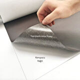 70x100 cm x 1 mm Kendinden Yapışkanlı Tabaka Magnet Mıknatıs Levha, Güçlü Yapışkanlı Mıknatıs