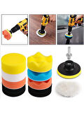 Rodex Pasta Cila Polisaj Süngeri Pedi Seti 115 mm Otomotiv Parlatıcı 11 Parça