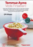 Tupperware Çift SüzgeçKırmızı beyaz