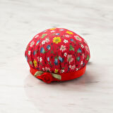 Loren Kola Takılabilir Kırmızı Çiçekli Iğnedanlık