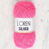 Loren Silver Koyu Pembe El Örgü İpi - Rs0016 - 34076