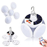 Buffer® Solar Panelli Şarjlı 5'Li Katlanabilir Acil Durum Kamp Lambası