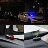 Buffer® Araç İçin Caydırıcı Solar Enerji İle Şarj Olan Güçlü Yapışkanlı Işıklı Plastik Mini Alarm