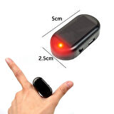 Buffer® Araç İçin Caydırıcı Solar Enerji İle Şarj Olan Güçlü Yapışkanlı Işıklı Plastik Mini Alarm