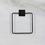 Buffer® Kendiliğinden Yapışkanlı Siyah Paslanmaz Metal Kare Havluluk