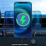 Buffer® 15W Mıknatıslı Takılabilen Hızlı Şarj Tüm Cihaz Ve Araçlara Uyumlu Araç İçi Şarj Cihazı