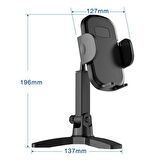 Buffer® Masaüstü Telefon Standı 360 Derece Dönebilen Başlıklı Ayaklı Telefon Tripodu