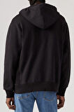 Levi's Kapüşon Yaka Siyah Erkek Relaxed Sweatshirt Fermuarlı Hırka - A9265-0000