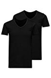 Jack & Jones Beyaz 2li Paket V Yaka Tshirt - 12133914