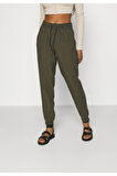 Only Kadın Kelda Emery Rahat Lastikli Haki Kanvas Pantolon - 15203946