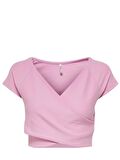 Only Kadın Mavi ve Pembe Short Top Çapraz Crop - 15230889
