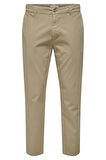 Only & Sons Erkek Regular Fit Lastikli Bel Bej Pantolon - 22029761