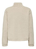 Only Kadın Yarım Fermuarlı Peluş Bej Sweatshirt - 15311631