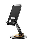 JX-036 Siyah 360 Derece Dönebilen Masa Üstü Telefon Tutucu