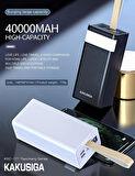 KAKUSİGA 40000 Mah 3 Portlu Powerbank 22.5w Hızlı Şarj Desteği Taşınabilir Şarj Cihazı