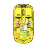 Mouse Bluetooth + 2,4Ghz Wireless Rgbli Mouse Transparent Kablosuz Mouse 6400dp