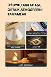 Premium 15W Manyetik Hızlı Wireless Kablosuz Şarj Standı Gece Lambalı Apple iPhone Android Uyumlu