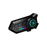X3 Motor Kask Kulaklık Rgb Modlu Su Geçirmez 5.3 Bluetooth Intercom