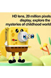 Sünger Bob Tasarımlı Yeni Nesil Çocuk Dijital Mini Fotoğraf Makinesi Çift Kamera