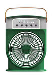 Şarjlı 600 Ml Su Hazneli Taşınabilir Masaüstü Vanilatör Güçlü Fan Ve 2000 Mah Pil Yeşil