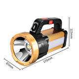 6 Mod Şarjlı El Feneri Projektör Tipi Wt-615