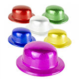 Kırmızı Renk Hologramlı Plastik Yuvarlak Melon 27X24 Cm