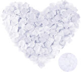 Beyaz Renk Gül Yaprağı Şekilli Konfeti 1 Paket 100 Adet