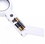 Usb Şarj Edilebilir Katlanabilir 3.510X Büyüteç 8 Ledli Masa Ve Eliçin Taşınabilir Büyüteç Fs90Rc