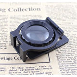 Tekstilciler Için Kumaş Kontrolü Büyüteç,Katlanan, Metal 15X Büyütme