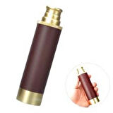 30X40 Panda Büyük Mercekli Pirinç Gövdeli Deri Çantalı Denizcilik Korsan Dürbün