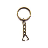 Anahtarlık Halkası, Halka + Zincir + Üçgen, 24Mm, Antik, 1000 Adet