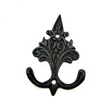 Antika Tarz Dekoratif Pirinç Çam Figürlü Askı - 98X57 Mm, Oksit