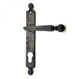 Antika Tarz Dekoratif Pirinç Misket Wc Banyo Kapı Kolu - 245X34 Mm, Oksit