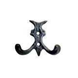 Antika Tarz Dekoratif Pirinç Koç Çiftli Askı - 50X55Mm, Oksit