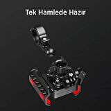 Gidon Bağlantılı 360° Derece Ayarlanabilir 3.5”-7.2” Uyumlu Motosiklet Bisiklet Telefon Tutucu