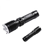 Bright Ght-5761 Xp90 Led 3 Mod Zoomlu Yağmur Suyu Geçirmez Şarjlı El Feneri 26650 Pilli