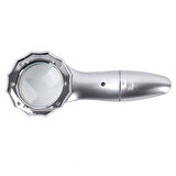 7X Büyüteç 6 Led Işık Aydınlatma 50Mm Optik Lens El Büyüteç