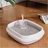 Yarı Kapalı Plastik Kedi  Kum Kabı 