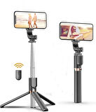 Pro K8 Selfie Çubuğu -130 Cm Uzaktan Kumandalı Genişletilebilir Selfie Çubuğu ve Tripod 2 In 1 Stick