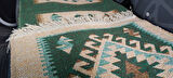 Reversible Oto Koltuk Kilim Seti • 3 Parça • Makine Dokuma • Akrilik & Polyester • Saçaklı