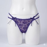Gümüş Bayan Kenar İki İpli Dantelli Bikini Külot Standart M Beden