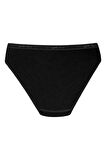 6 Adet Yıldız Bayan Bambu Bikini Külot Siyah 3956