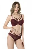 Fabony Kadın Dantelli İpli Yumuşak Cup Sütyen Külot Takımı 4120