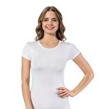 Lüx Drm Kadın Bambu Likralı Kısa Kollu Fanila Atlet 3750