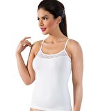 Lüx Drm Kadın Bambu Likralı Dantelli İp Askılı Atlet 3610